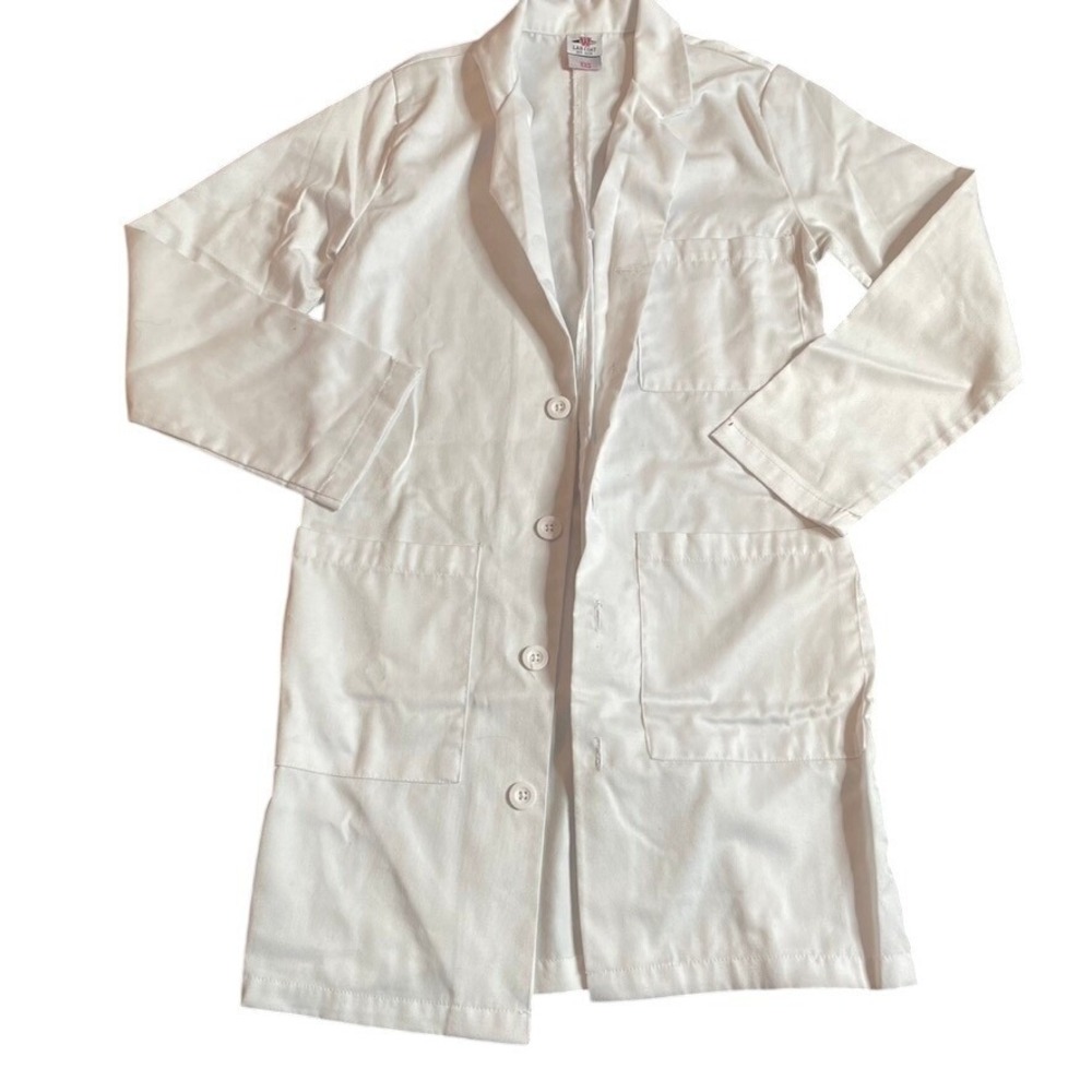 Lab Coat White XXS Women's Science Medical Work Uniform Labwear